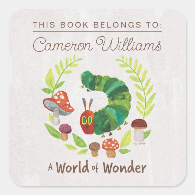 Eric Carle | A World of Wonder Square Sticker (Front)