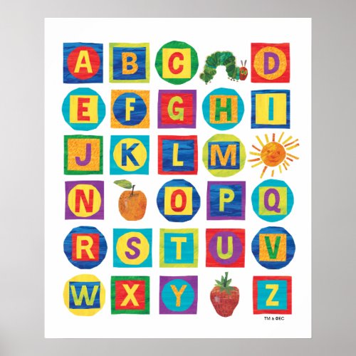 Eric Carle  Alphabet Blocks Pattern Poster
