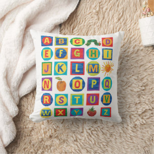 Eric Carle   Alphabet Blocks Pattern Throw Pillow