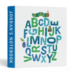 Eric Carle | Alphabet Caterpillar Letters Pattern 3 Ring Binder