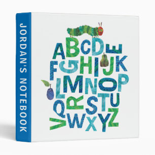 Eric Carle   Alphabet Caterpillar Letters Pattern 3 Ring Binder