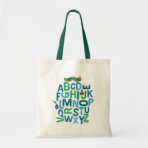 Eric Carle  Alphabet Caterpillar Letters Pattern Tote Bag