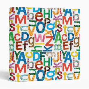Eric Carle Alphabet Pattern Letters 3 Ring Binder