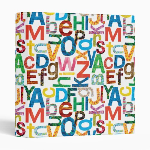 Eric Carle  Alphabet Pattern Letters 3 Ring Binder