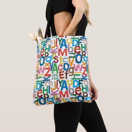 Eric Carle  Alphabet Pattern Letters Tote Bag