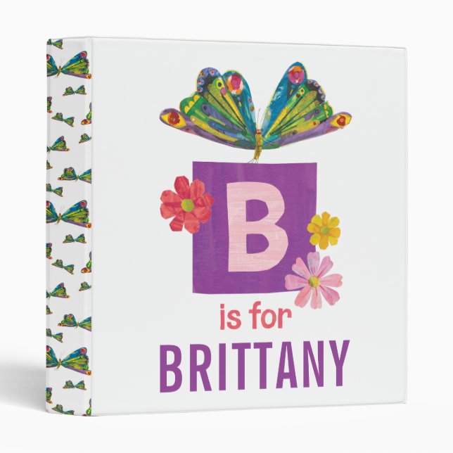 Eric Carle | B is for Butterfly  3 Ring Binder (Front/Spine)
