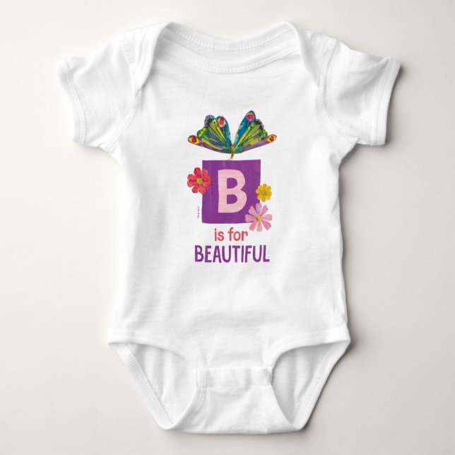 Eric Carle | B is for Butterfly  Baby Bodysuit (Front)