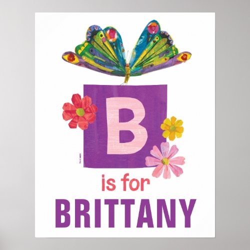 Eric Carle  B is For Butterfly Poster