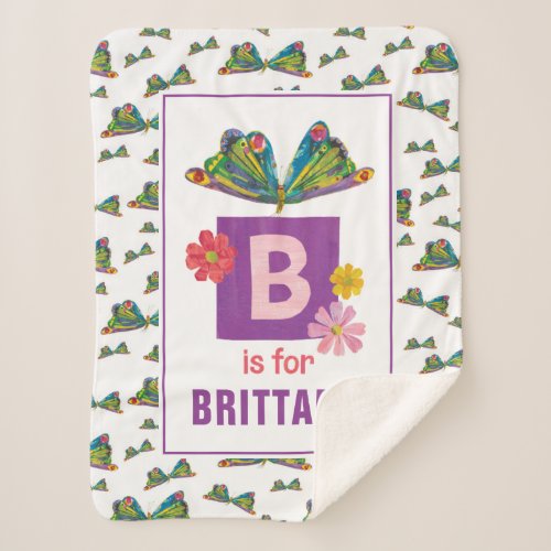 Eric Carle  B is For Butterfly Sherpa Blanket