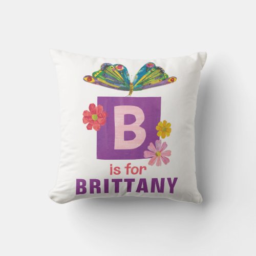 Eric Carle  B is For Butterfly Throw Pillow