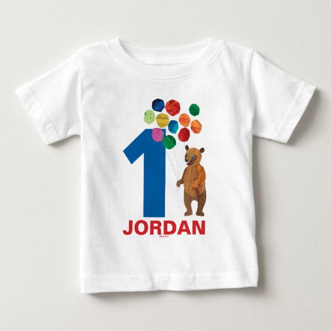Eric Carle | Brown Bear - Beary Happy Birthday Baby T-Shirt (Front)