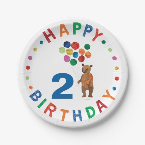 Eric Carle  Brown Bear _ Beary Happy Birthday Paper Plates