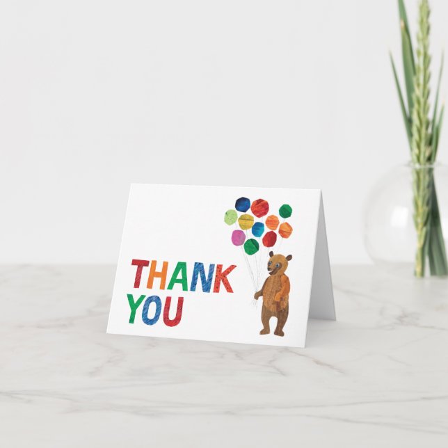Eric Carle | Brown Bear - Beary Happy Birthday Thank You Card (Front)