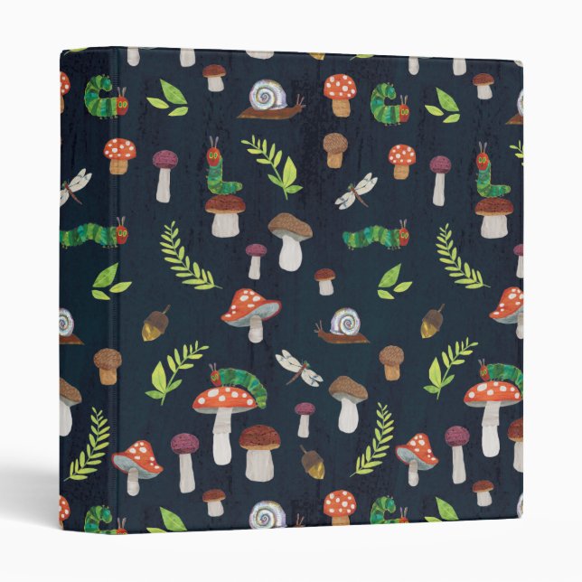 Eric Carle | Bugs and Mushrooms Pattern 3 Ring Binder (Front/Spine)