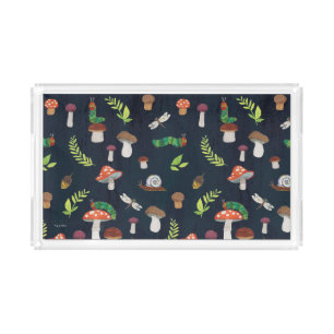 Eric Carle Bugs and Mushrooms Pattern Acrylic Tray