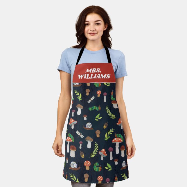 Eric Carle | Bugs and Mushrooms Pattern Apron (Worn)