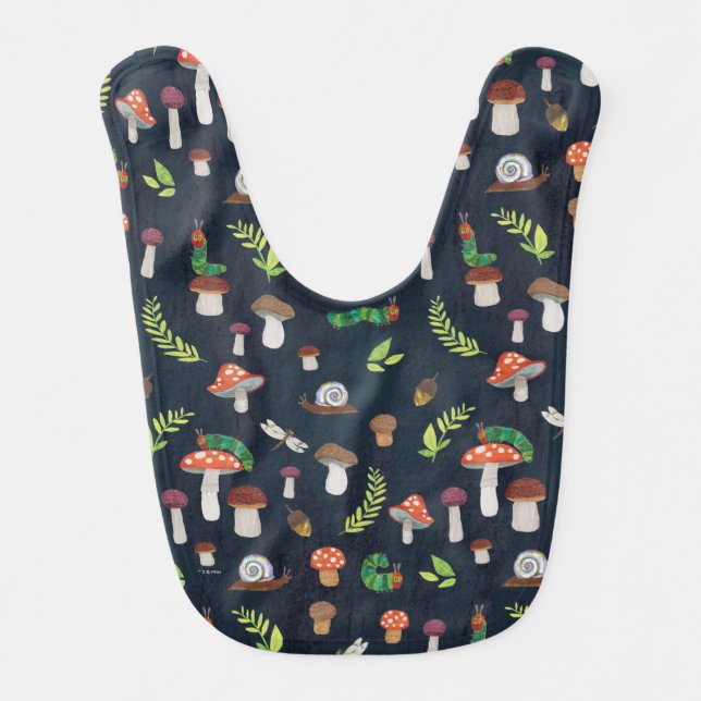 Eric Carle | Bugs and Mushrooms Pattern Baby Bib (Front)