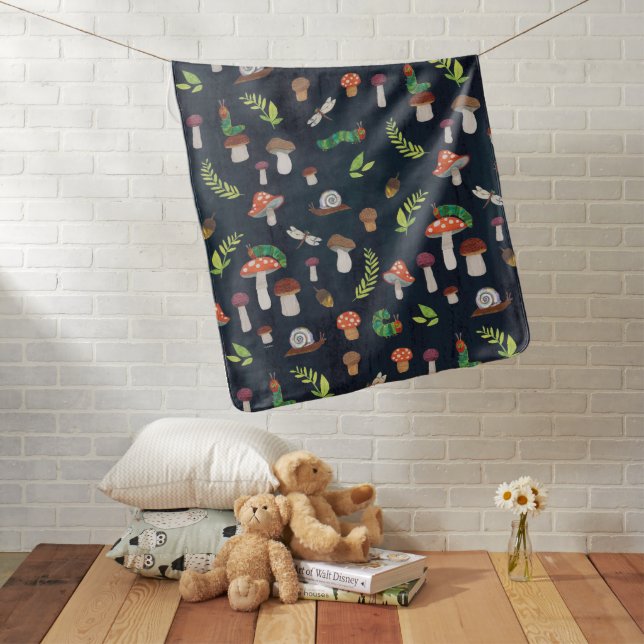 Eric Carle | Bugs and Mushrooms Pattern Baby Blanket (In Situ)