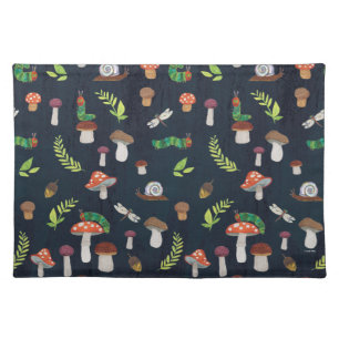 Eric Carle   Bugs and Mushrooms Pattern Cloth Placemat
