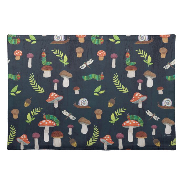 Eric Carle | Bugs and Mushrooms Pattern Cloth Placemat (Front)