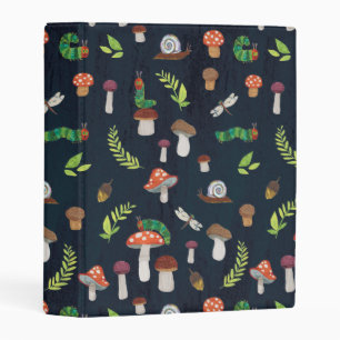 Eric Carle   Bugs and Mushrooms Pattern Mini Binder