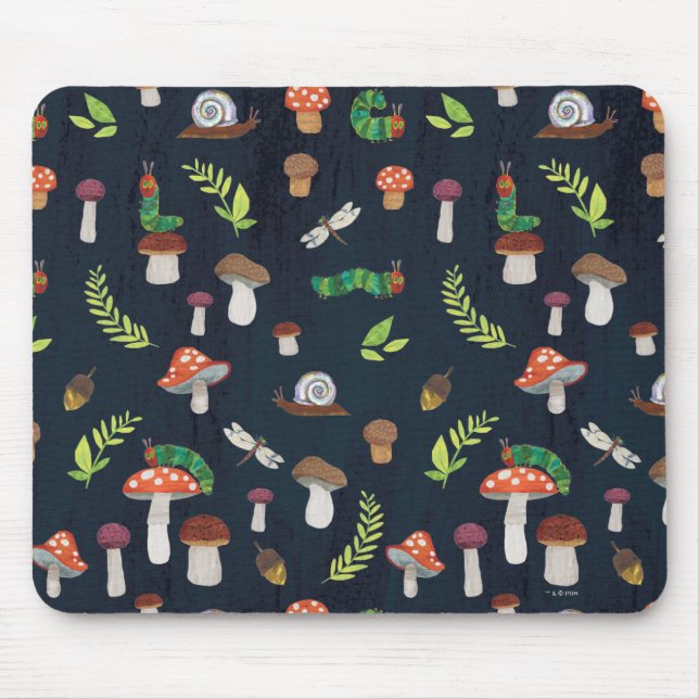 Eric Carle | Bugs and Mushrooms Pattern Mouse Pad (Front)