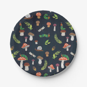 Eric Carle Bugs and Mushrooms Pattern Paper Plates
