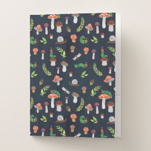Eric Carle Bugs and Mushrooms Pattern Pocket Folder