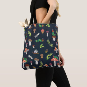 Eric Carle Bugs and Mushrooms Pattern Tote Bag