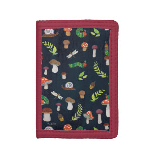 Eric Carle Bugs and Mushrooms Pattern Tri-fold Wallet