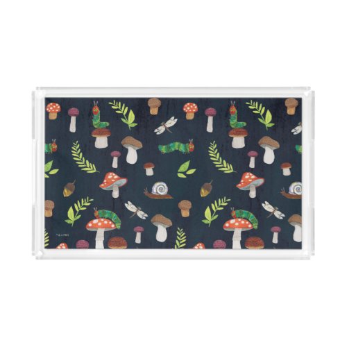 Eric Carle  Bugs  Mushrooms Pattern Acrylic Tray