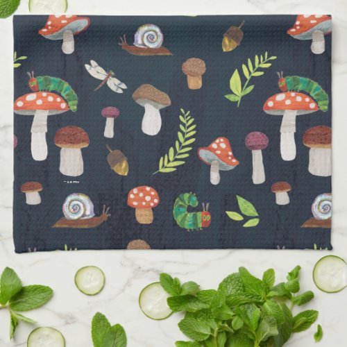 Eric Carle  Bugs  Mushrooms Pattern Kitchen Towel