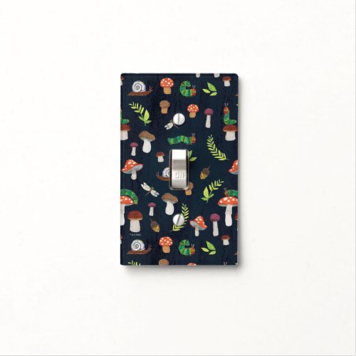 Eric Carle  Bugs  Mushrooms Pattern Light Switch Cover