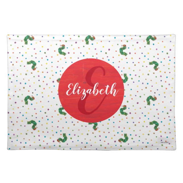 Eric Carle | Caterpillar and Dots Pattern Cloth Placemat (Front)