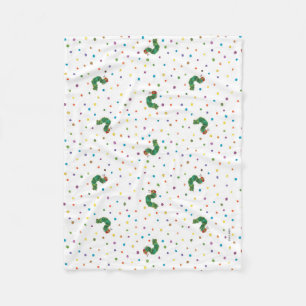 Eric Carle Caterpillar and Dots Pattern Fleece Blanket