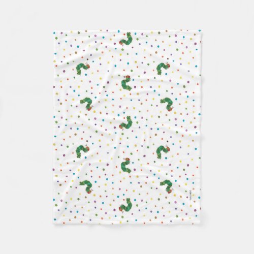 Eric Carle  Caterpillar and Dots Pattern Fleece Blanket