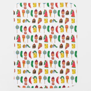 Eric Carle Caterpillar and Food Pattern Receiving Blanket