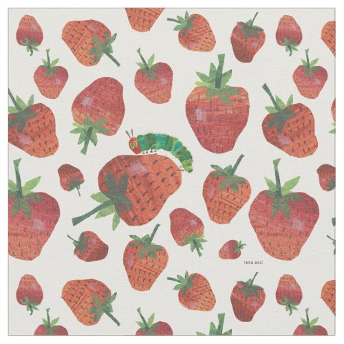 Eric Carle  Caterpillar and Strawberry Pattern Fabric