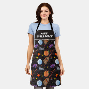 Eric Carle   Caterpillar Black Halloween Pattern Apron