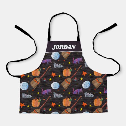 Eric Carle  Caterpillar Black Halloween Pattern Apron