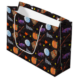 Eric Carle Caterpillar Black Halloween Pattern Large Gift Bag
