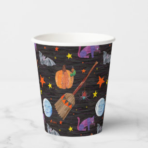 Eric Carle Caterpillar Black Halloween Pattern Paper Cups