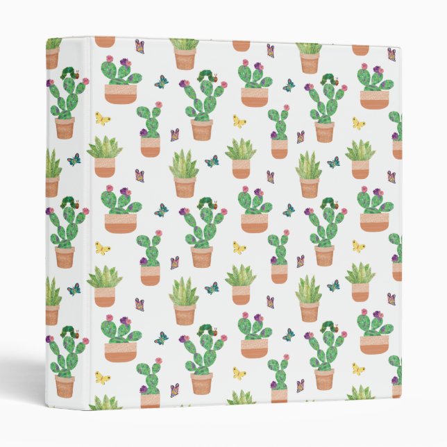 Eric Carle | Caterpillar, Cactus, and Butterfly Pa 3 Ring Binder (Front/Spine)