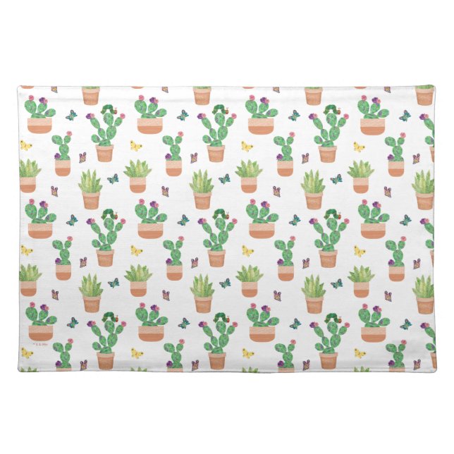 Eric Carle | Caterpillar, Cactus, and Butterfly Pa Cloth Placemat (Front)
