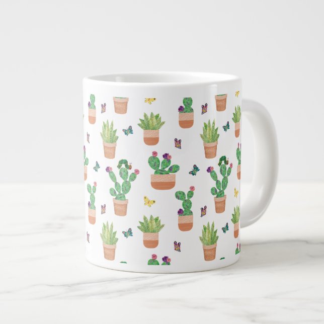 Eric Carle | Caterpillar, Cactus, and Butterfly Pa Giant Coffee Mug (Front Right)