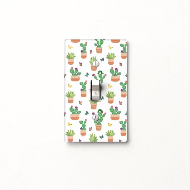 Eric Carle | Caterpillar, Cactus, and Butterfly Pa Light Switch Cover (In Situ)