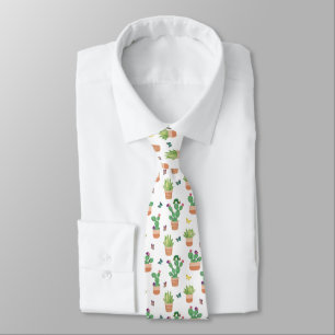 Eric Carle Caterpillar, Cactus, and Butterfly Pa Neck Tie