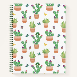 Eric Carle Caterpillar, Cactus, and Butterfly Pa Notebook