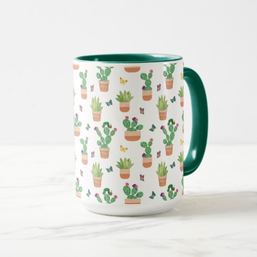 Eric Carle  Caterpillar Cactus Butterfly Pattern Mug