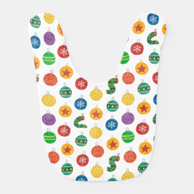 Eric Carle | Caterpillar Christmas Pattern Baby Bib (Front)